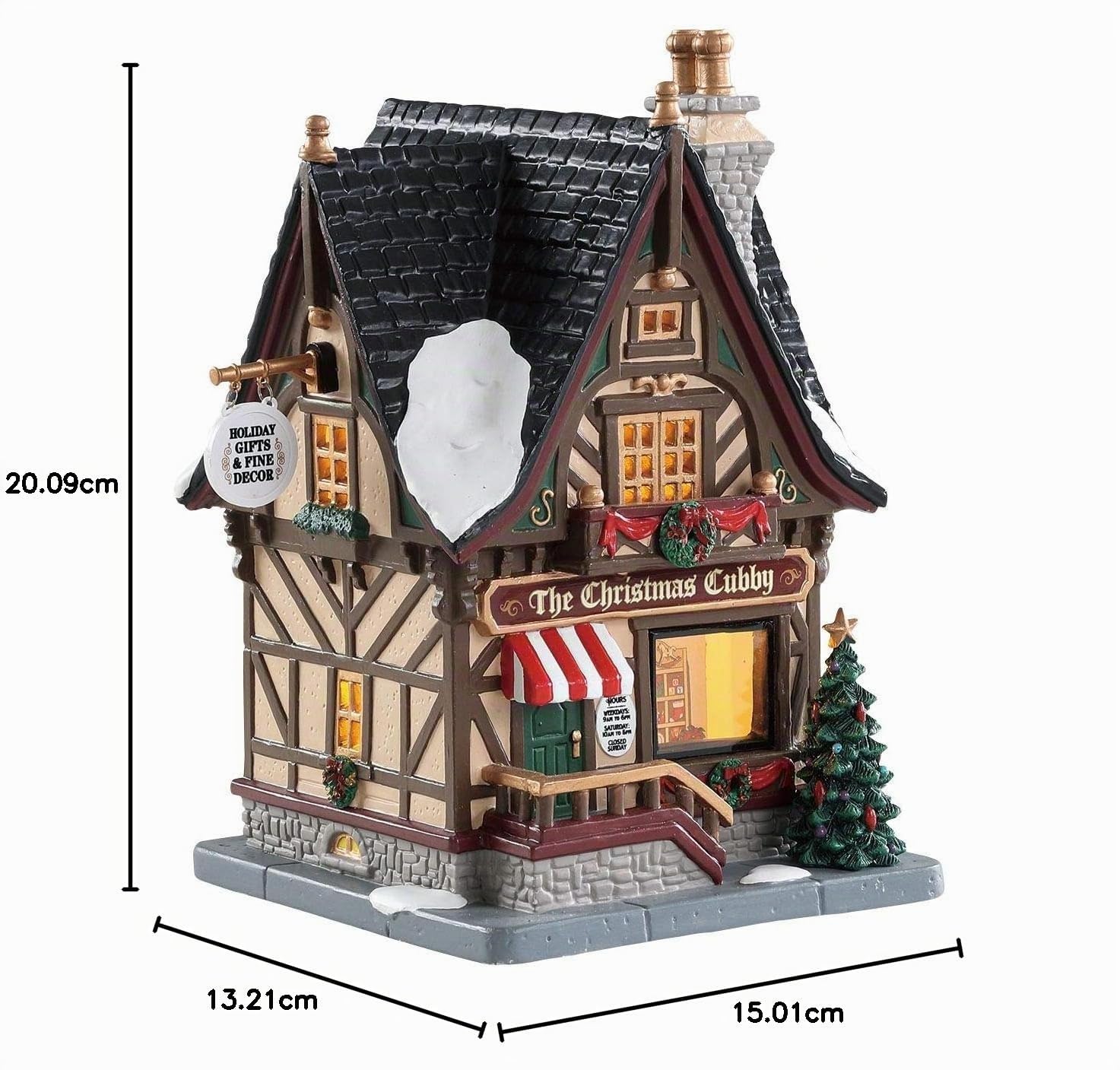 Lemax Christmas Village 85387 - Cubby de Navidad con Luces LED, Funciona con Pilas