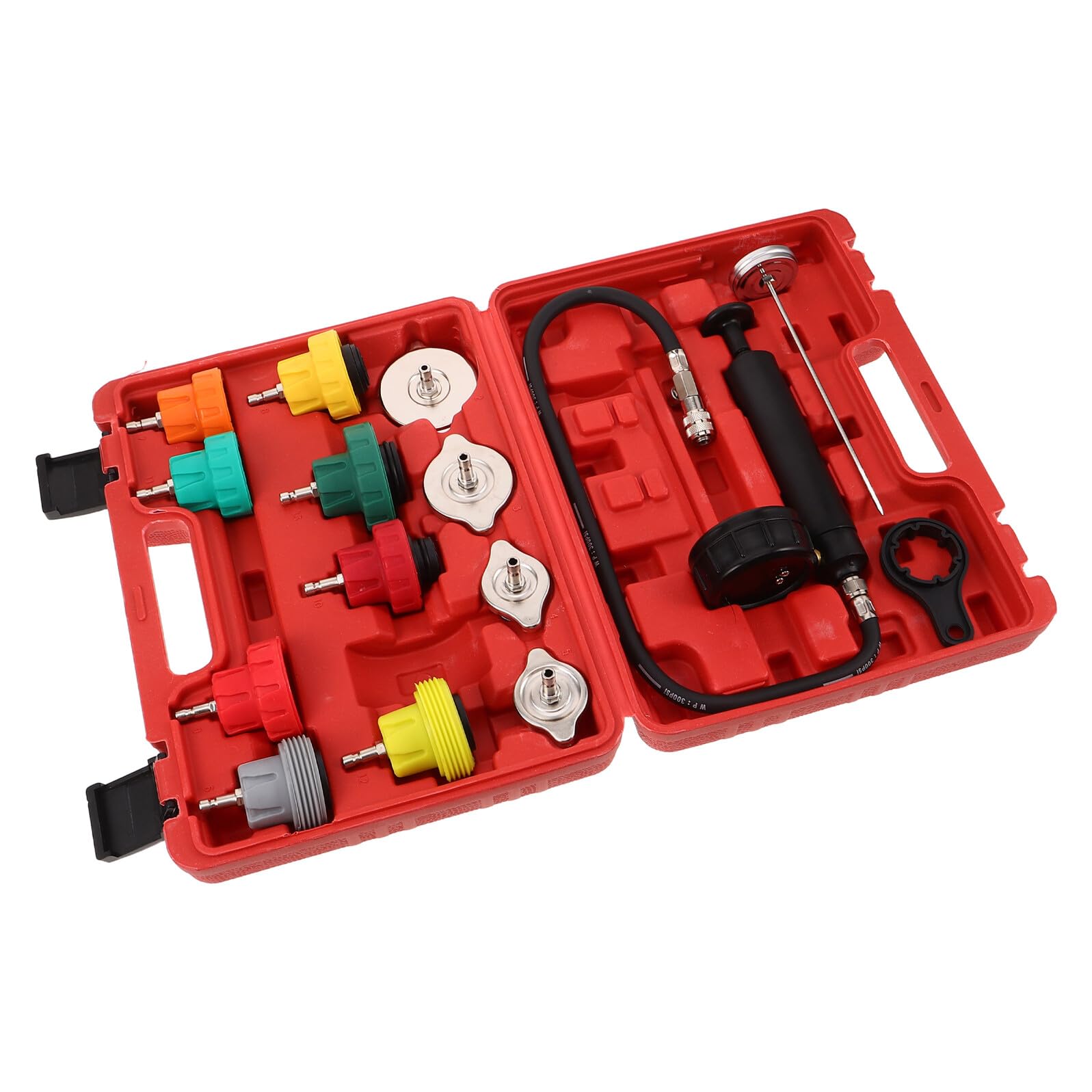 Tester di Pressione in Metallo e Plastica per Radiatore Auto Rilevamento Perdite Efficace per Impianto di Raffreddamento, per Professionisti e Appassionati DIY