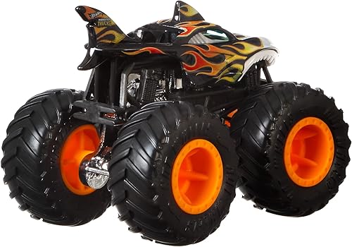 Miniatura 6 de Hot Wheels Toy Monster Trucks Creature - Juego de 3 camiones de juguete en escala 1:64: Shark Wreak, Piran-ahh y Mega-Wrex