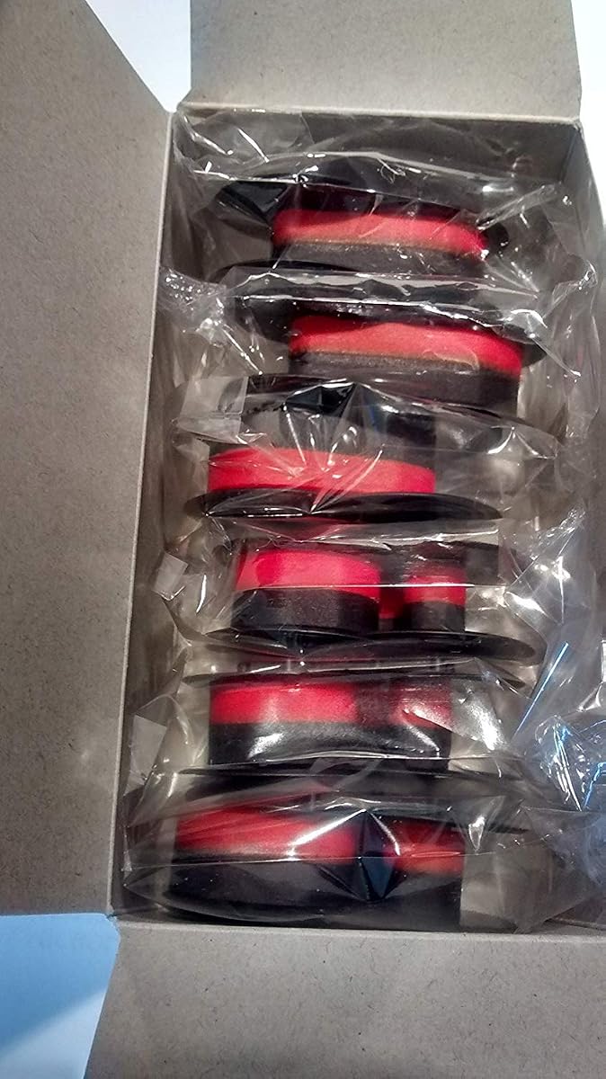 6 Calculator Ribbons Travis Technologies Replacement for Casio DR210TM, DR-210TM Black Red