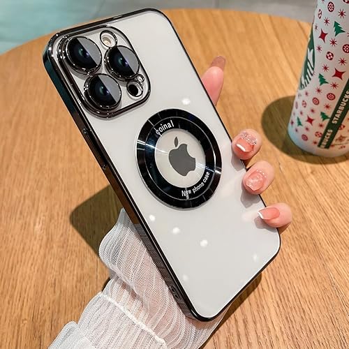 Miniatura 2 de Funda para iPhone 13 Pro, magnética compatible con MagSafe, protector de cámara de lente de vidrio, carcasa rígida de lujo para iPhone 13 Pro, funda