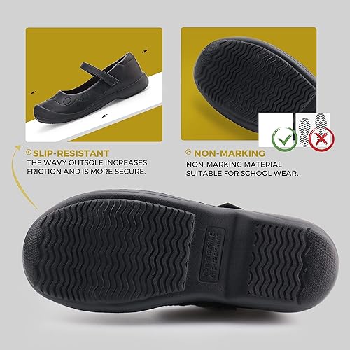 Miniatura 4 de firelli Zapatos de uniforme escolar Mary Jane para niña, zapatos de vestir cómodos para niñas
