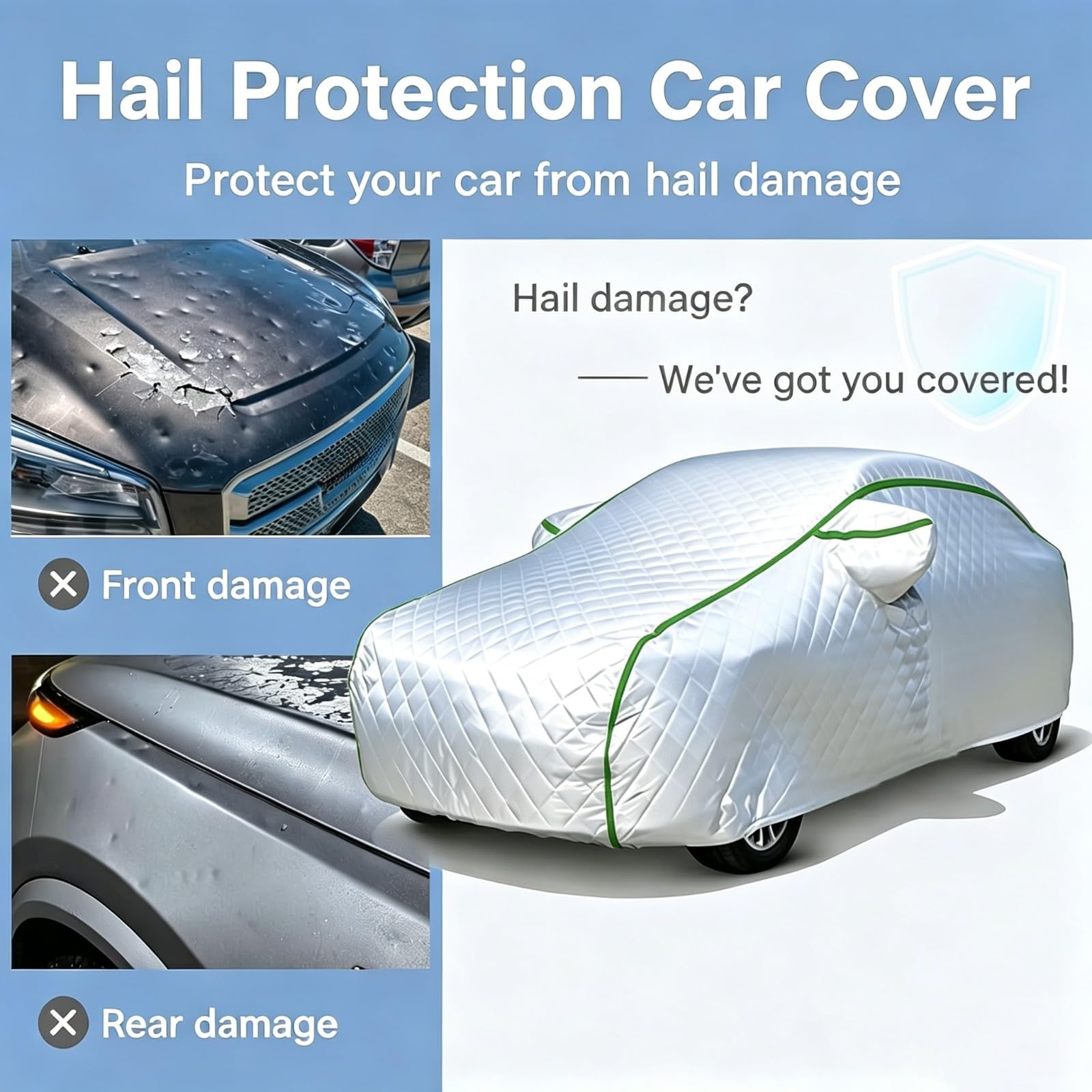 Funda Coche Antigranizo para Kia Sorento SUV | Funda para vehículos de exterior para todo tipo de clima, duradera, a prueba de granizo, ventisca y resistente a los rayos UV