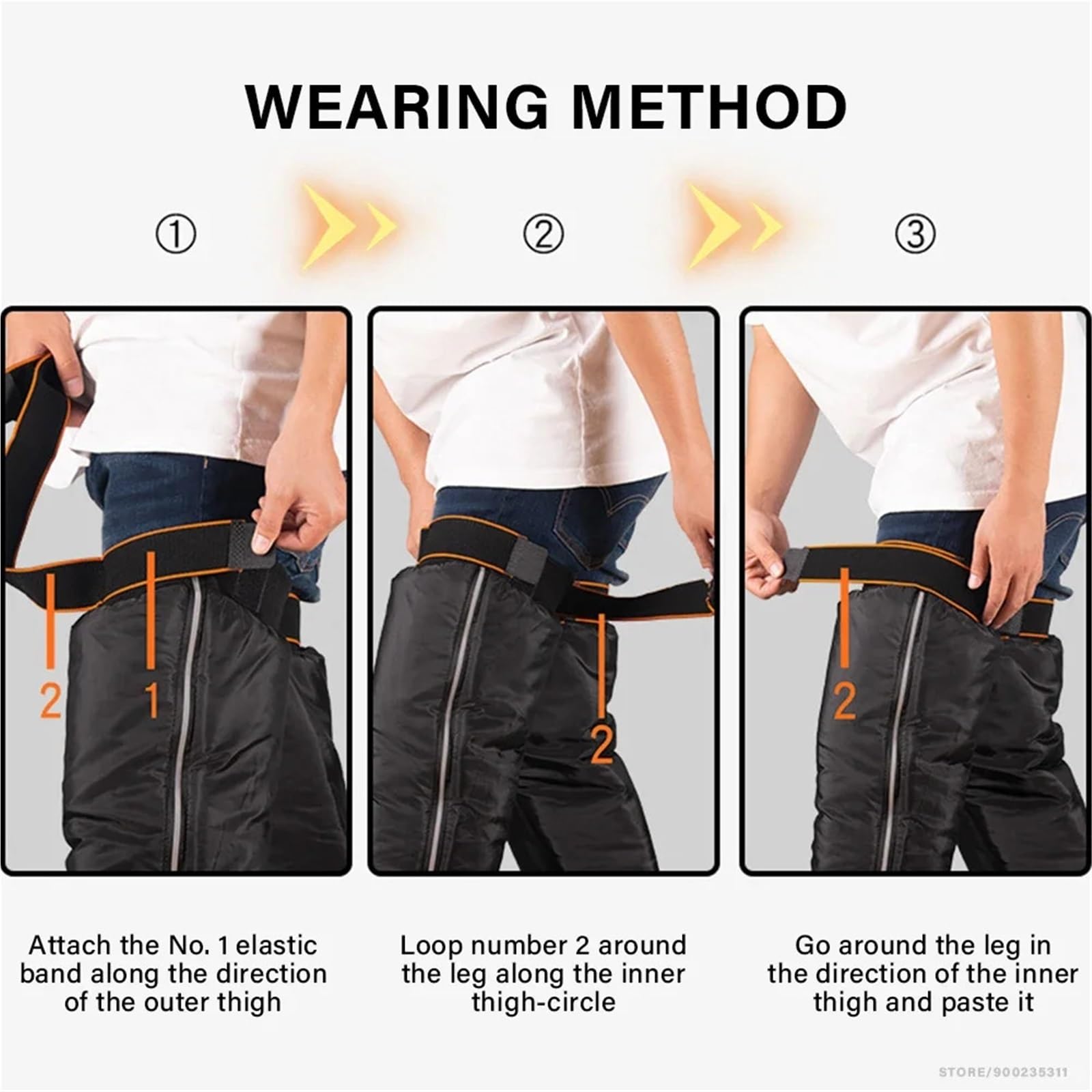 Couvre-jambes de moto avec fermeture éclair en velours épais et imperméable
