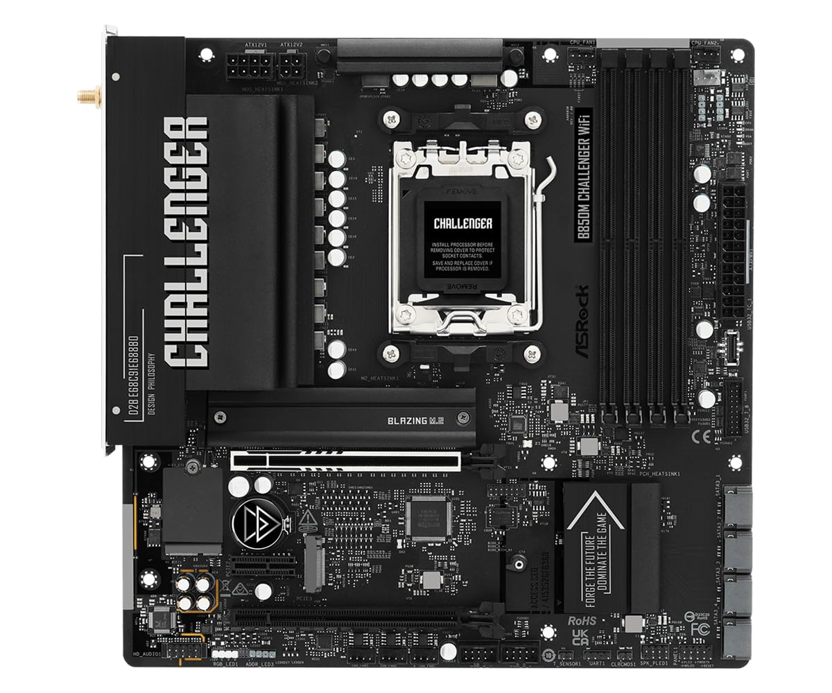 Amazon.co.jp: ASRock B850M Challenger WiFiソケット AM5 Micro-ATX