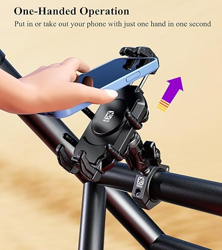 Miniatura 4 de BRCOVAN Soporte antirrobo para teléfono UTV con amortiguador de vibraciones y bloqueo seguro, apto para barra de jaula enrollable de