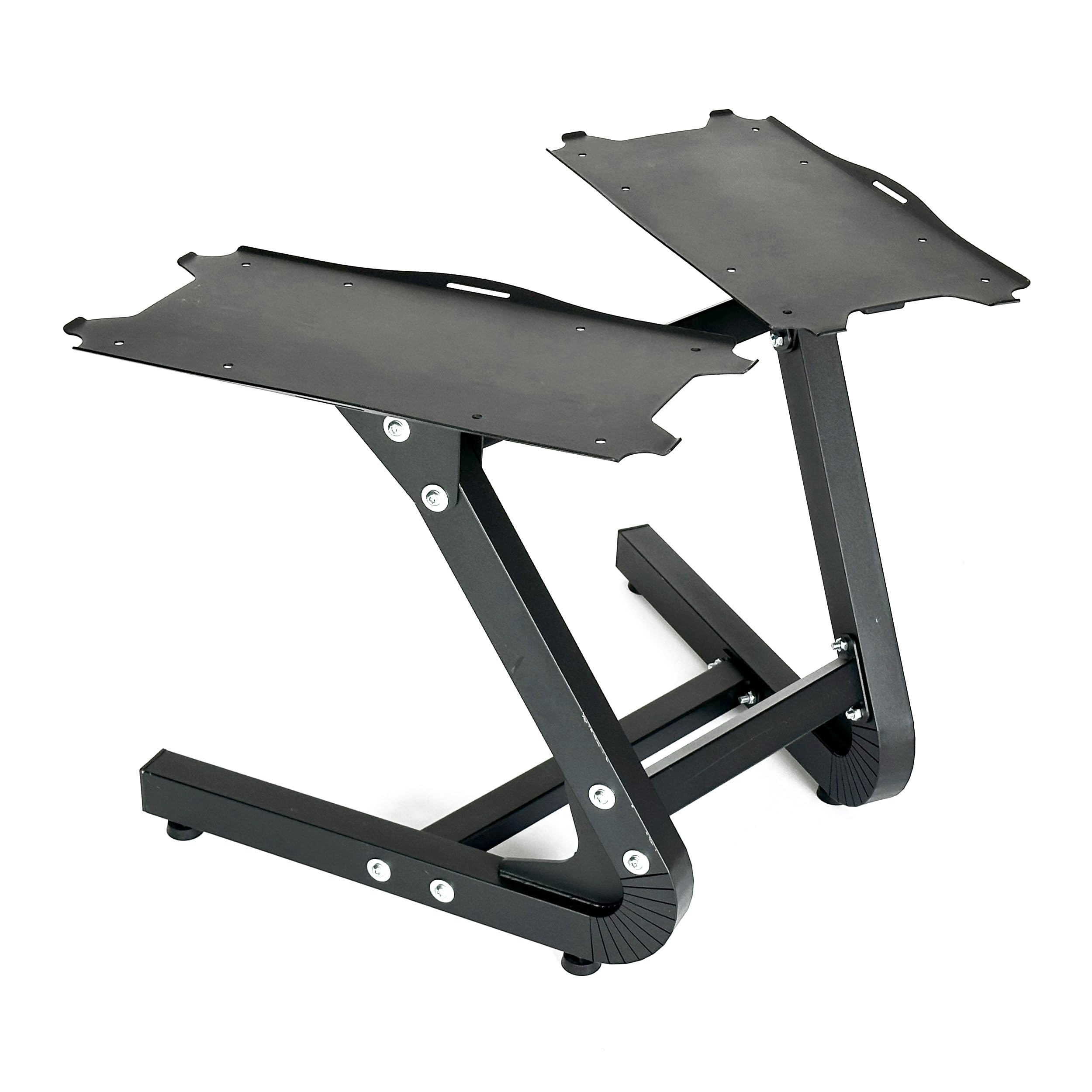 BRAINGAIN Soporte para Pesas – Rack para Mancuernas Ajustables (Compatible con mancuernas BRAINGAIN de 20 kg, 23,5 kg, 32 kg, 32,5 kg y 41,5 kg) Negro/Cromado