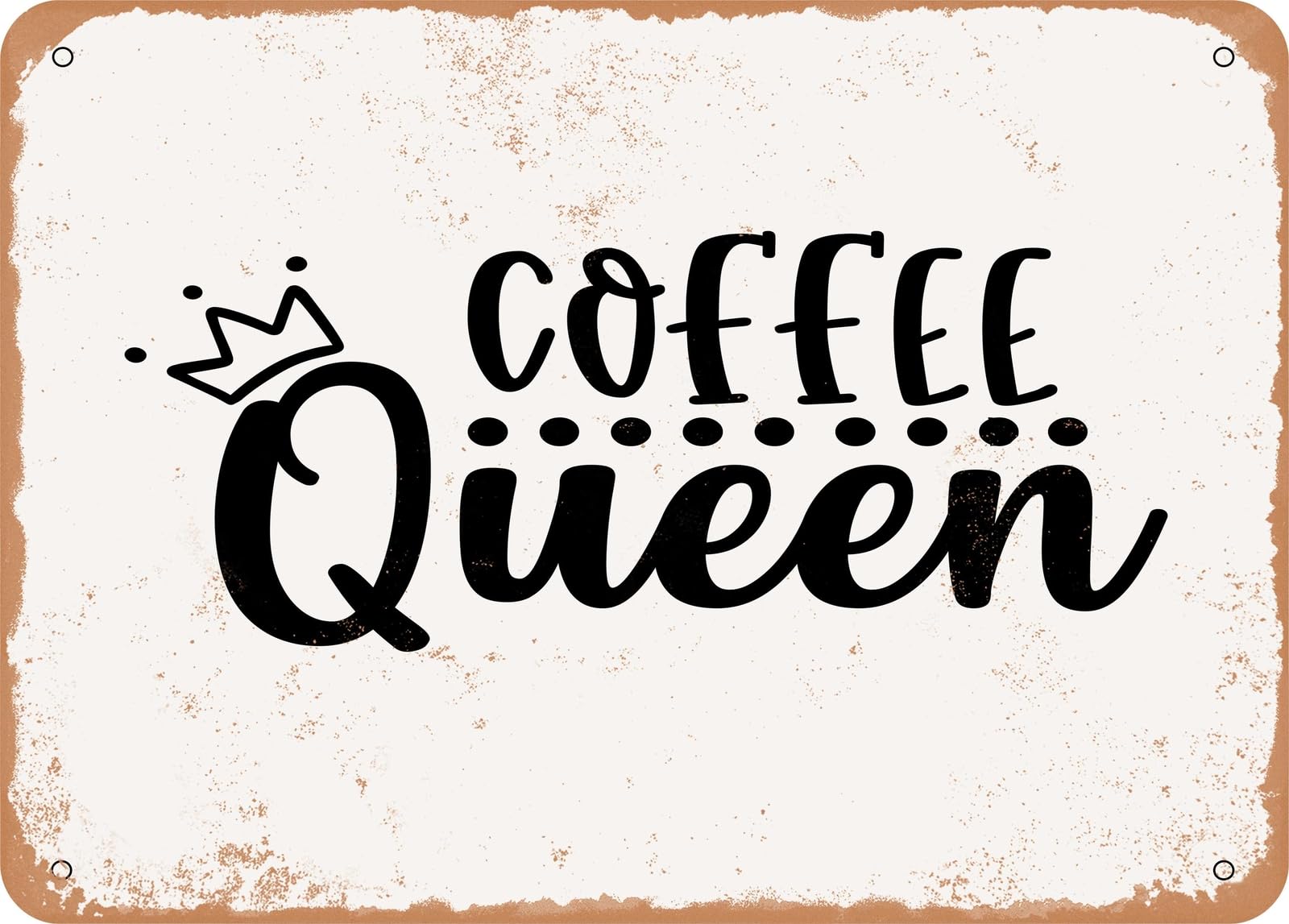 Miaomansenstore Metal Sign - Coffee Queen - Vintage Look Sign Home Decor