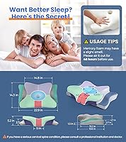 Vista 7 de Almohada de Alivio del Dolor Ultra de Enfriamiento para Soporte de Cuello, Almohada Cervical Ajustable para Dormir Cómodamente, Almohada de Espuma