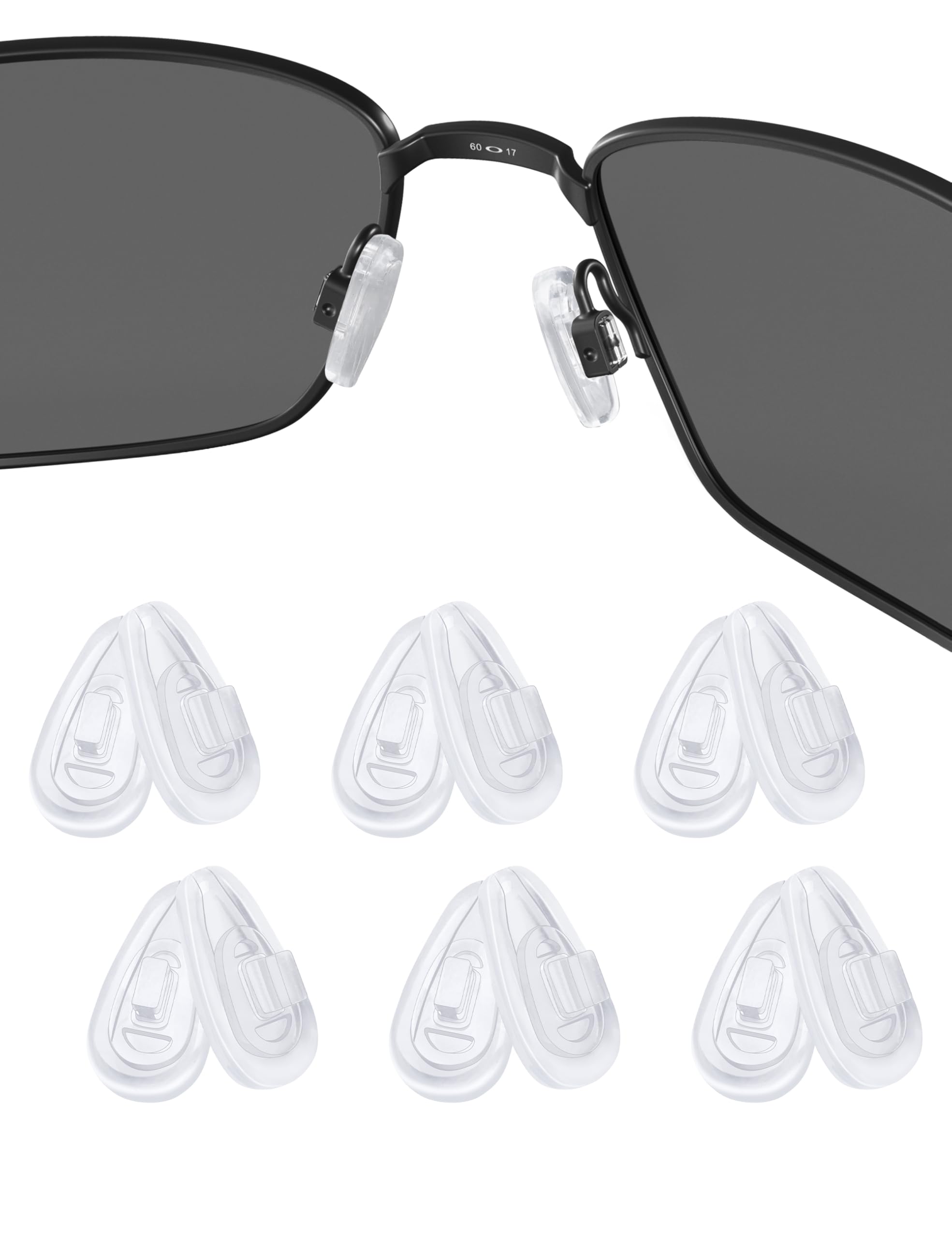 Replacement Nose Pads for Oakley Socket 5.5 OX3218/Socket 5.0 OX3217/Socket Ti OX5019/Steel Plate OX3222/Contrail Eyeglasses