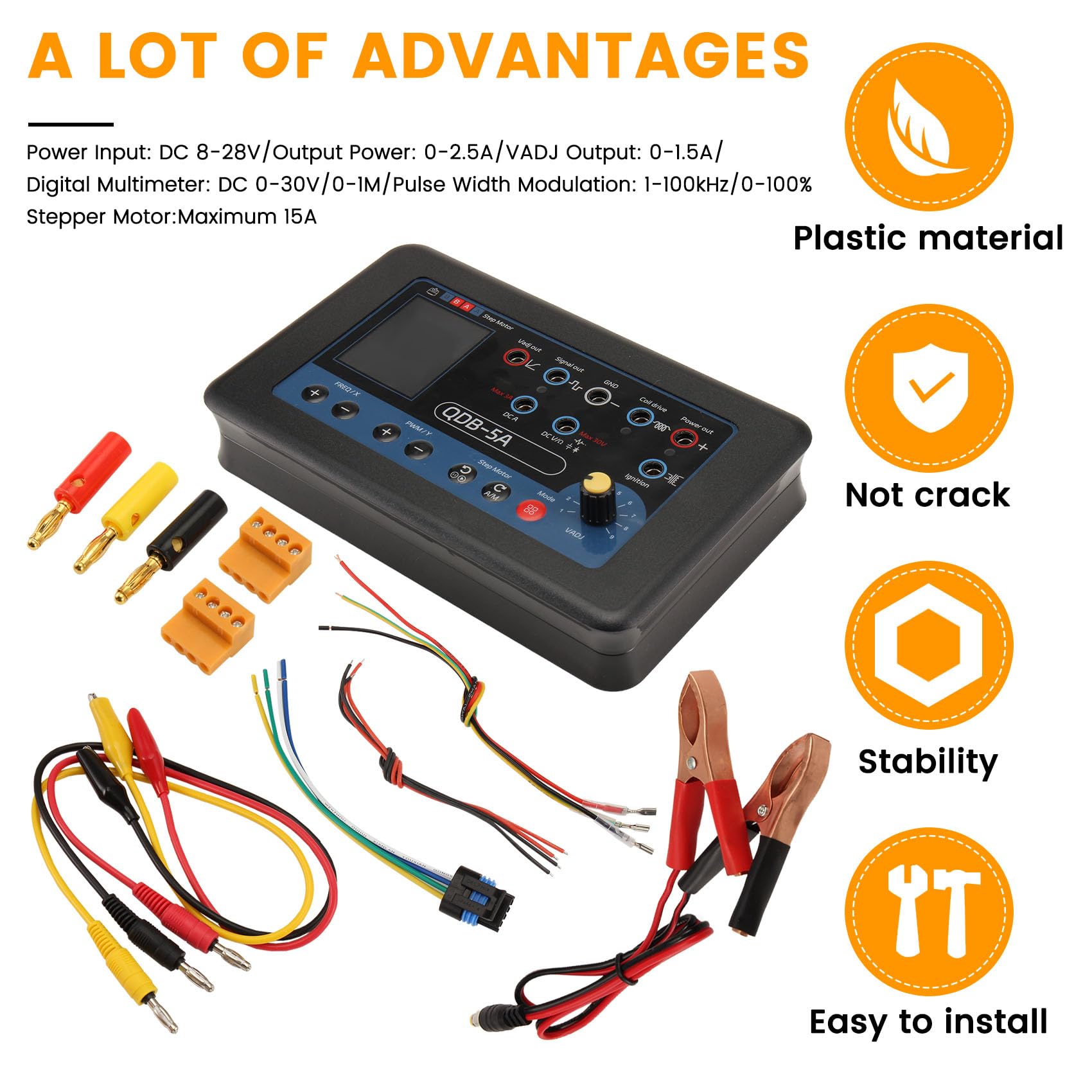 QDB 5A Antriebsoszilloskop-Multimeter PWM-Signalantriebstester für Schrittmotor-Zündspule, Ventildiagnosetool