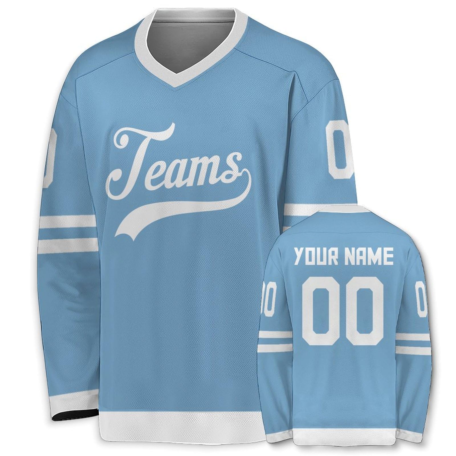 Custom Ice Hockey Jersey Hip Hop Personalized Printed Long Sleeves Hockey Jersey Custom Gift for Men Women Youth Kid