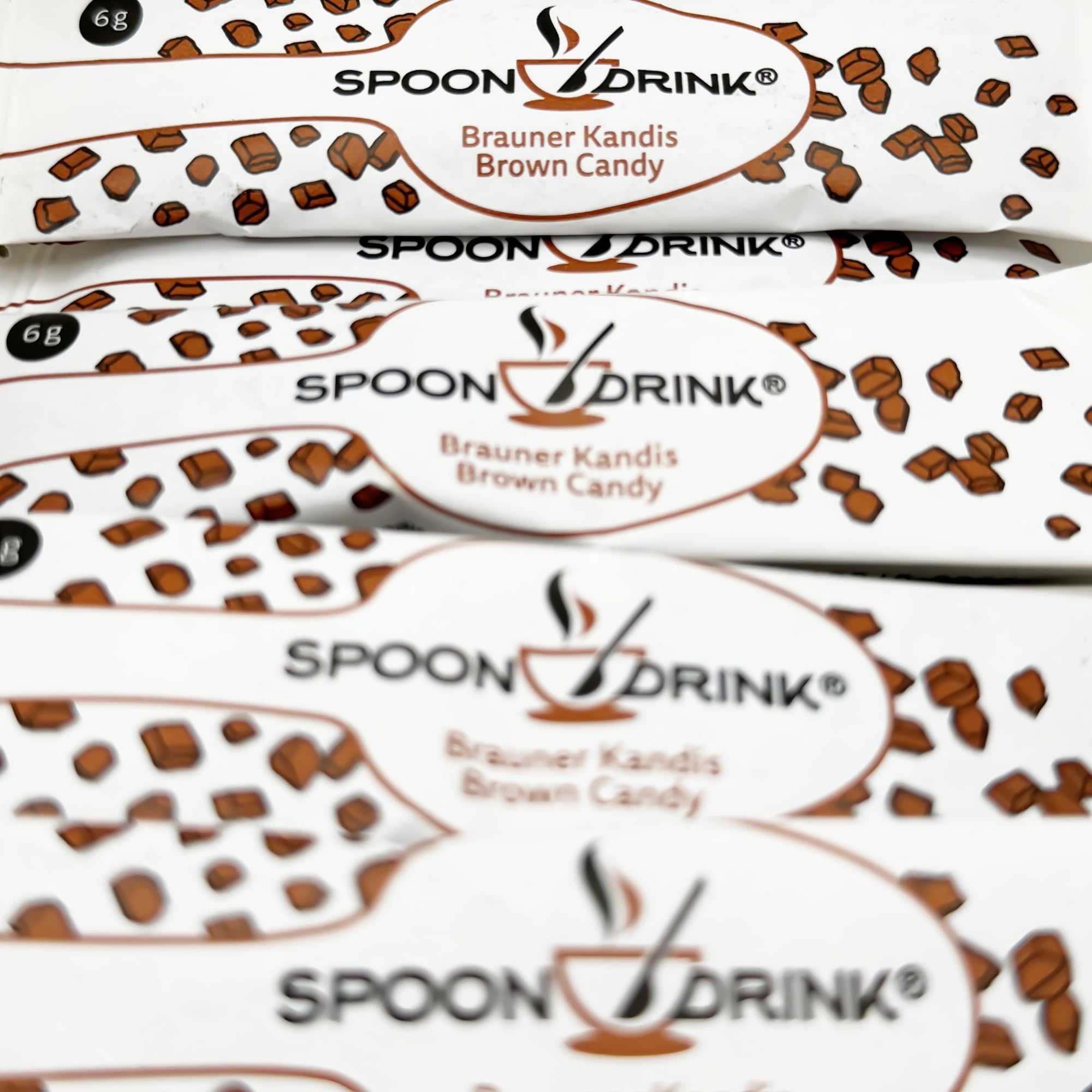 Spoondrink brauner Kandiszucker Tower (150 Sticks) - 150 Kandiszucker Sticks in einem Tower mit praktischer Schütte | perfekt dosierter Tee-Zucker