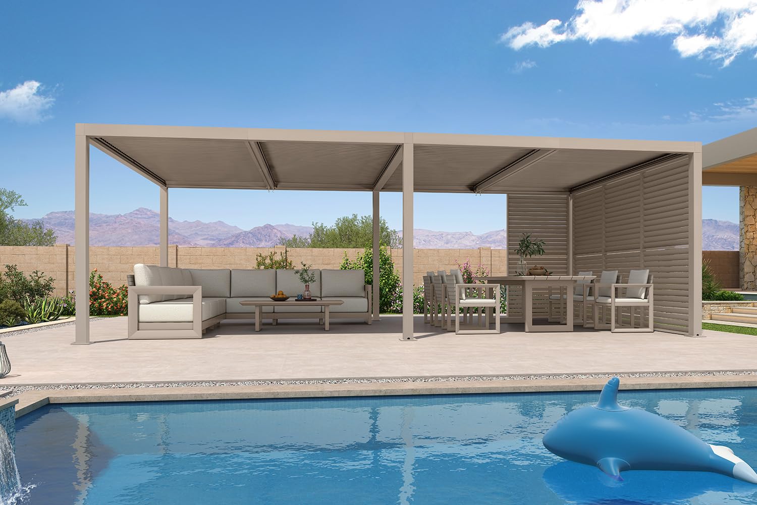 PURPLE LEAF Louvered Pergola 12 x 24