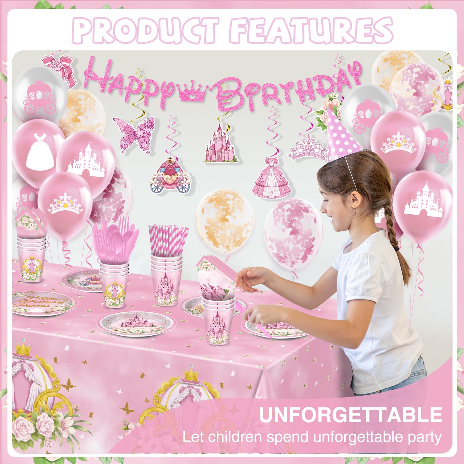 Decoraciones de fiesta de cumpleaños de princesa
