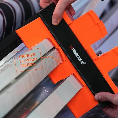 Miniatura 4 de Presiz-e Herramienta de perfil de calibre de contorno de 10 pulgadas con cerradura, herramienta de medición de contorno y forma de súper calibre,