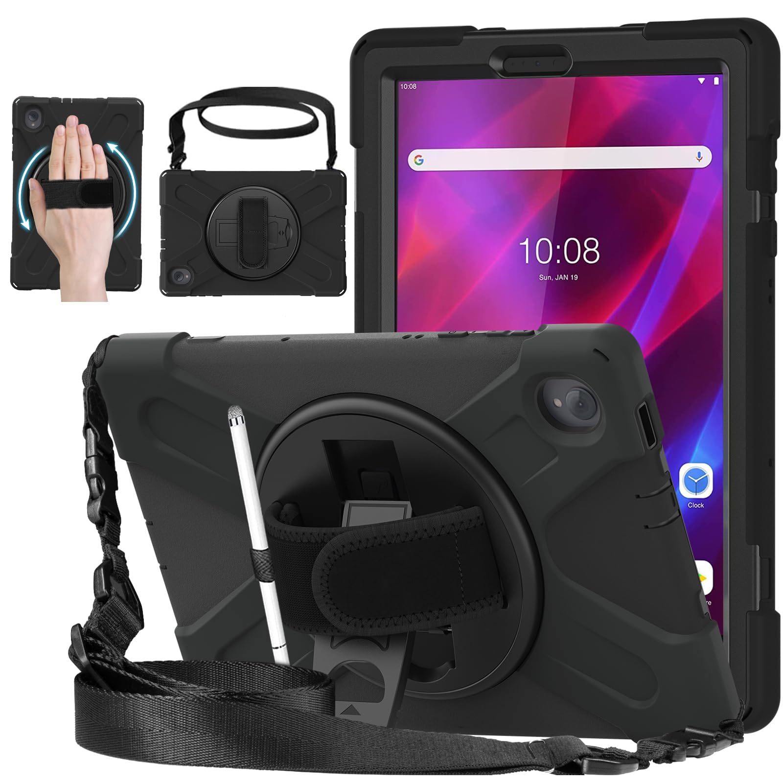 Case for Lenovo Tab M10 Plus 10.3 Inch/Tab K10, Heavy Duty Full-Body Shockproof Dropproof…