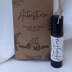 Autoestima Mente Serena. Sinergia de Óleos Essenciais para Aromaterapia em roll-on 10 ml. Confiança, Serenidade, Conforto, Relaxamento. Óleos Essenciais 100% Puro.
