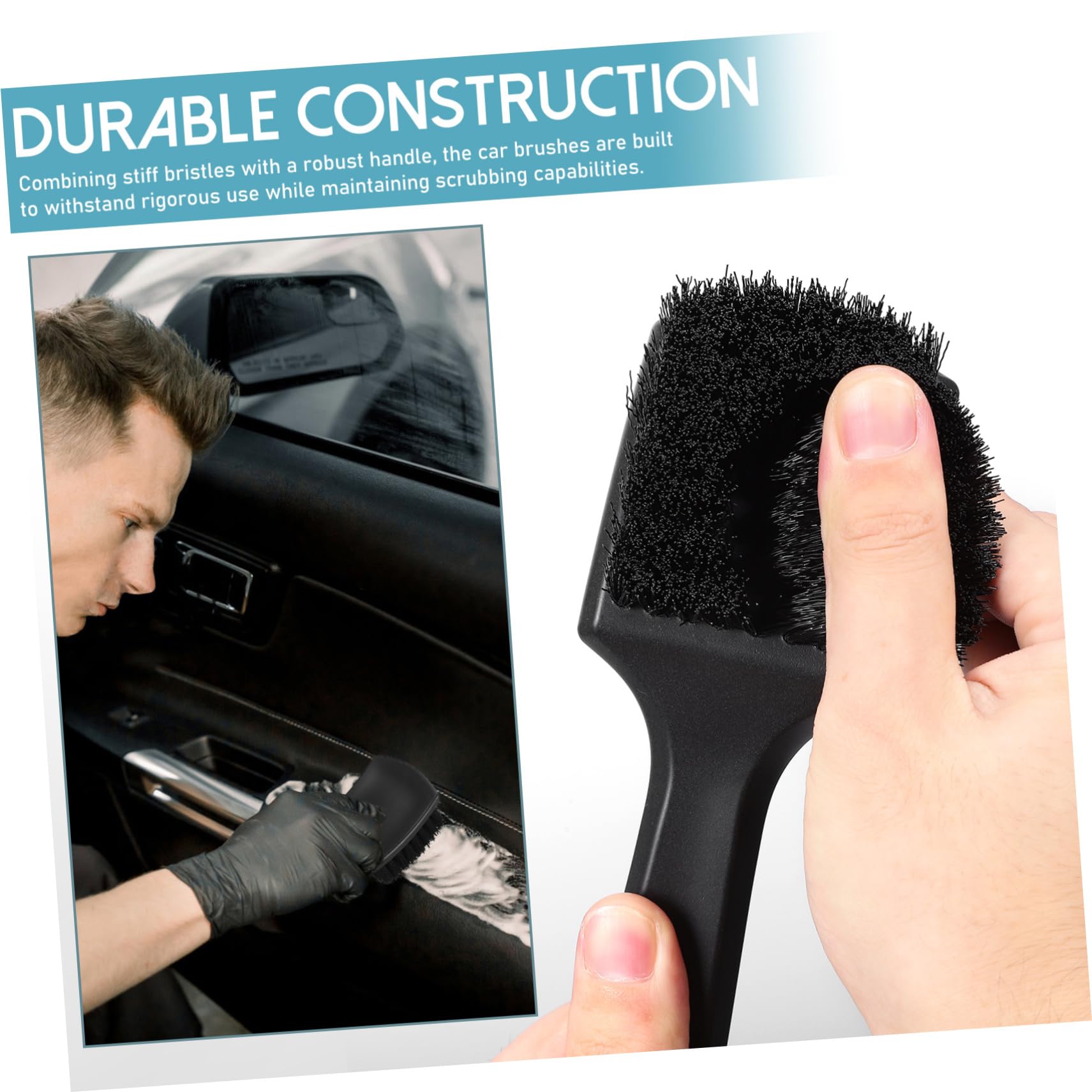 Gatuida 3sets Spazzole per Pulizia Ruote Spazzola per Cerchi e Pneumatici con Testa Flessibile per Detailing Auto e Lavaggio Accessori Auto per Pulizia e Profonda