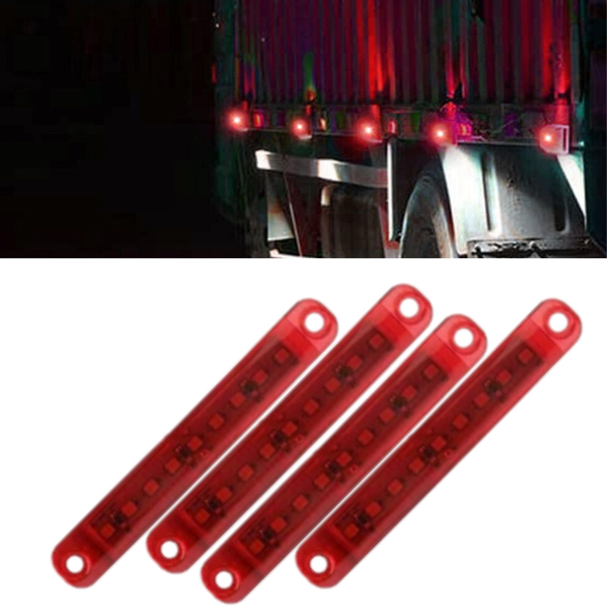 Feu de gabarit LED liquidation rouge 24V pour diable électrique - 4-PK - 8