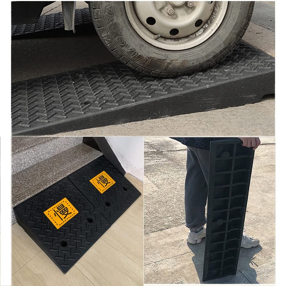 Trampki najazdowe Rampa krawężnikowa Rampa Przenośna Lekka Rampa progowa, Plastikowa Rampa Na zewnątrz Do wózków inwalidzkich, Pasuje do 9-20 cm Wysokie Stopnie/Podjazd/Chodniki/Samochód ( Rozmiar: 50 x 50 x 9 cm
