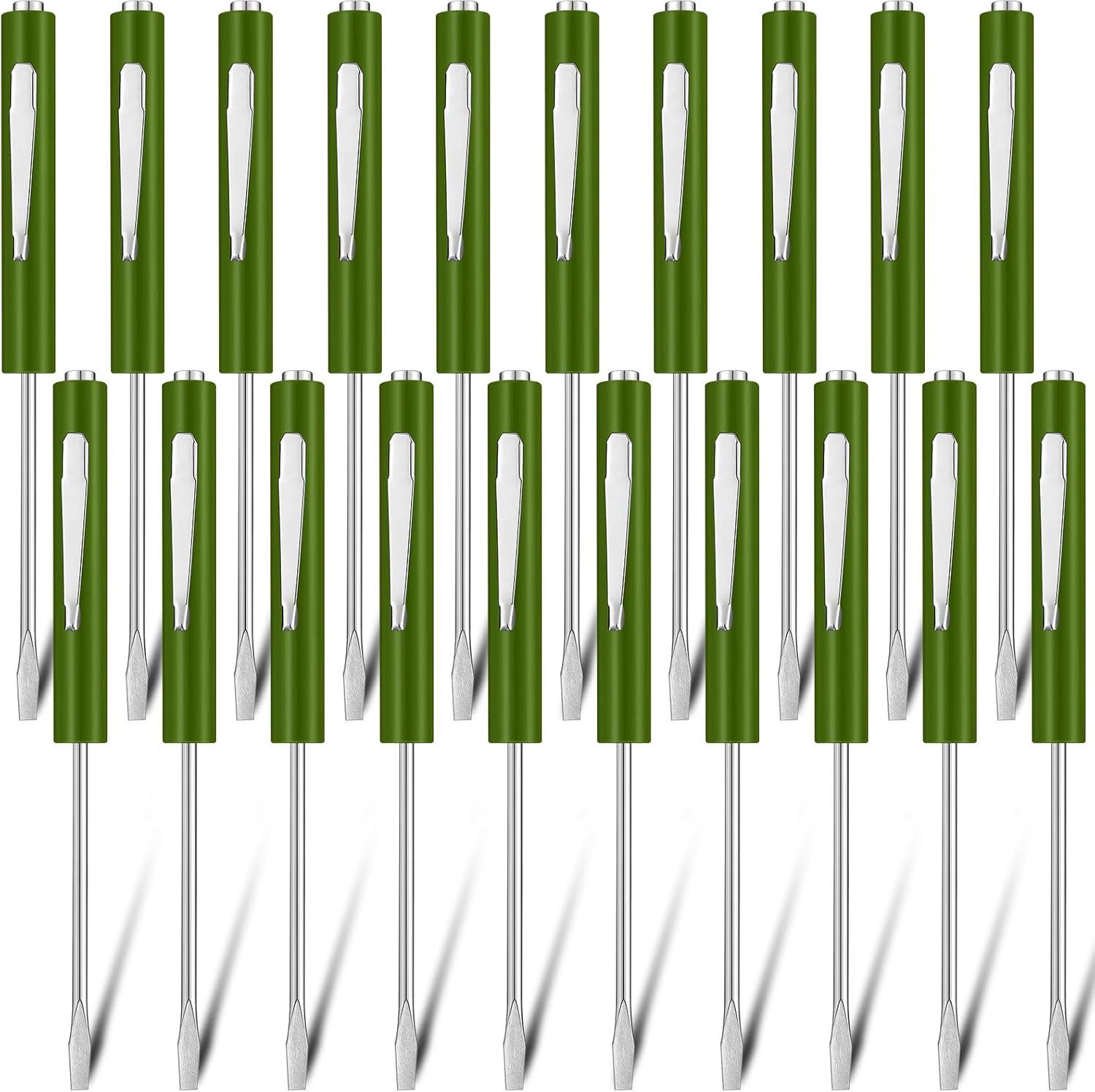 Shimeyao 20 Pcs Pocket Screwdriver Bulk Mini Clips Pocket Screwdriver