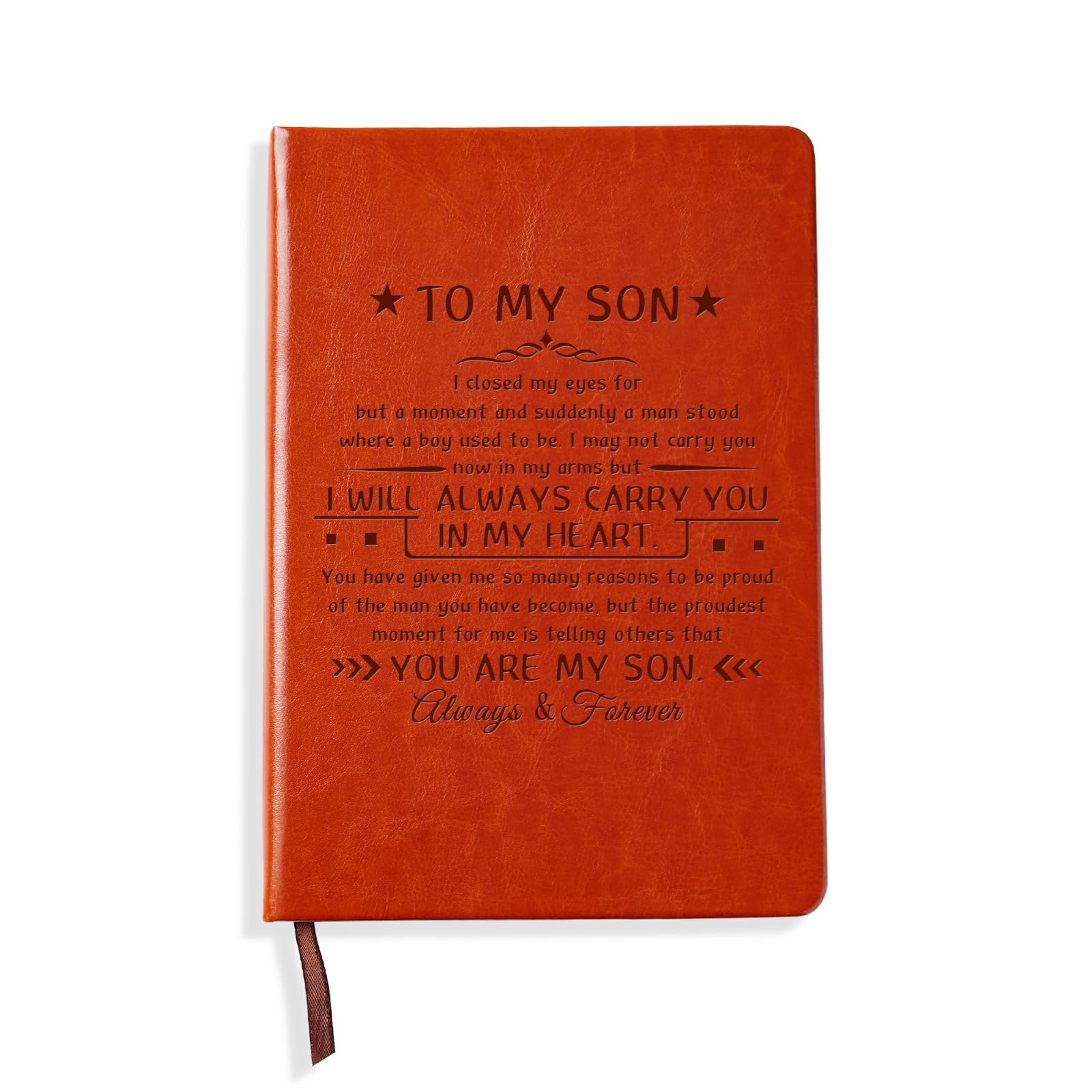 LBWCER Son Gifts from Mom To My Son I Love You Leather Journal Notebook Inspirational Birthday Gift to My Son from Mom Inspirational Leather Journal