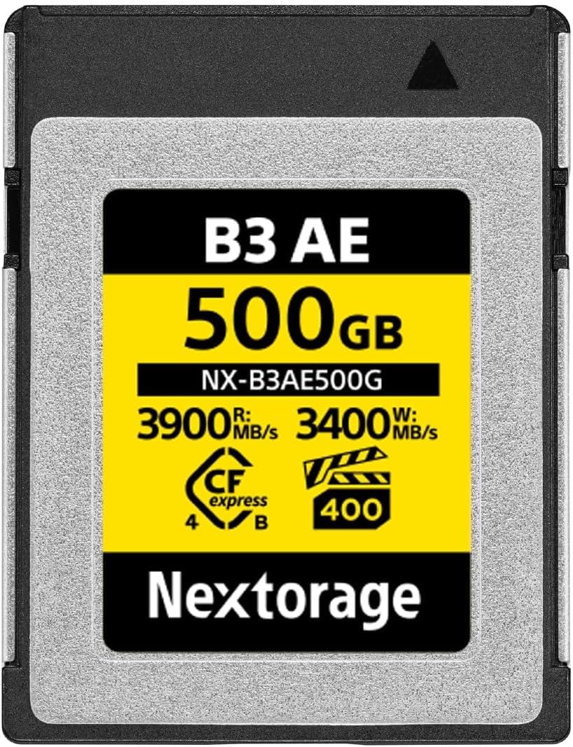 Nextorage Marque Japonaise CFexpress 4.0 TypeB Carte mémoire Vitesse de Lecture maximale 3900MB/s Vitesse d'écriture maximale 3400MB/s (500GB)