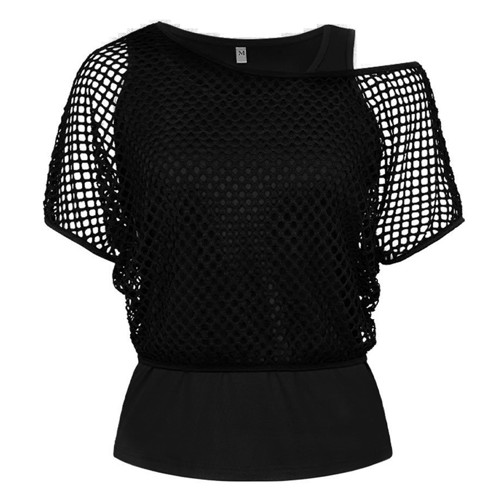 MUNSKT Women's Neon Outfit, 80s 90s Fishnet T-Shirt Sleeveless Top with Gloves Leg Warmers - Image 3