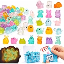 150 Pcs Mystery Bag Mini Resin Animals, Glow in The Dark Blind Bags with Storage Box, Forest Variety Pack, Miniature for DIY Crafts, Micro Landscape Fairy Garden Decor, Party Favors, Gifts Animals