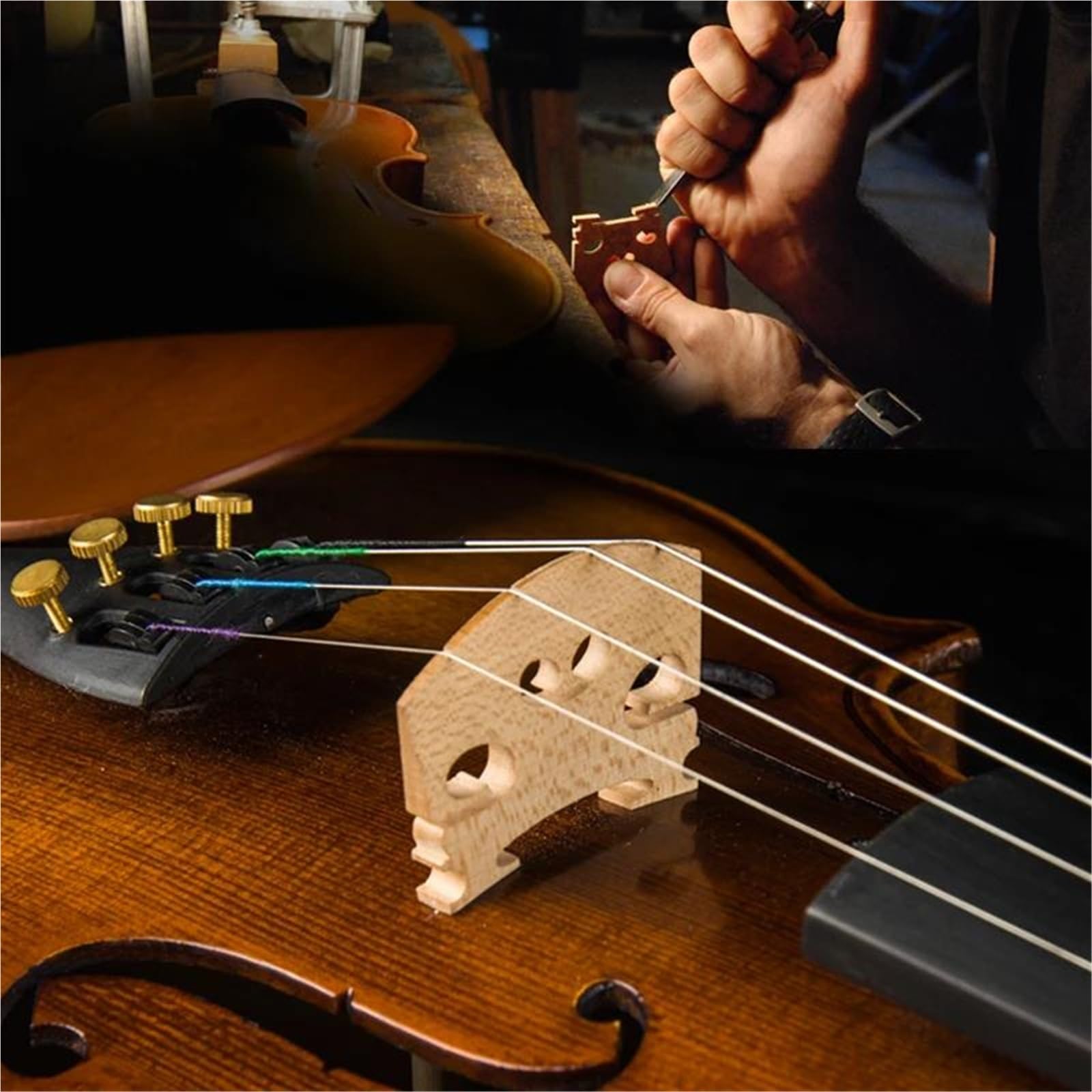 Violino Per Principianti In Stile Vintage Scuro Violino Principianti | Top in abete massello con fondo e fasce in acero