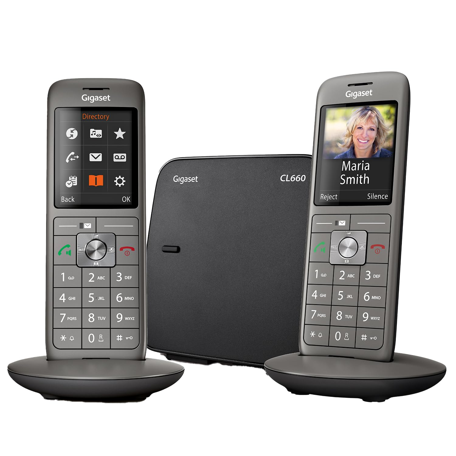 Téléphone sans fil Gigaset Comfort 550 Duo fixe DECT maison et bureau sans interférence