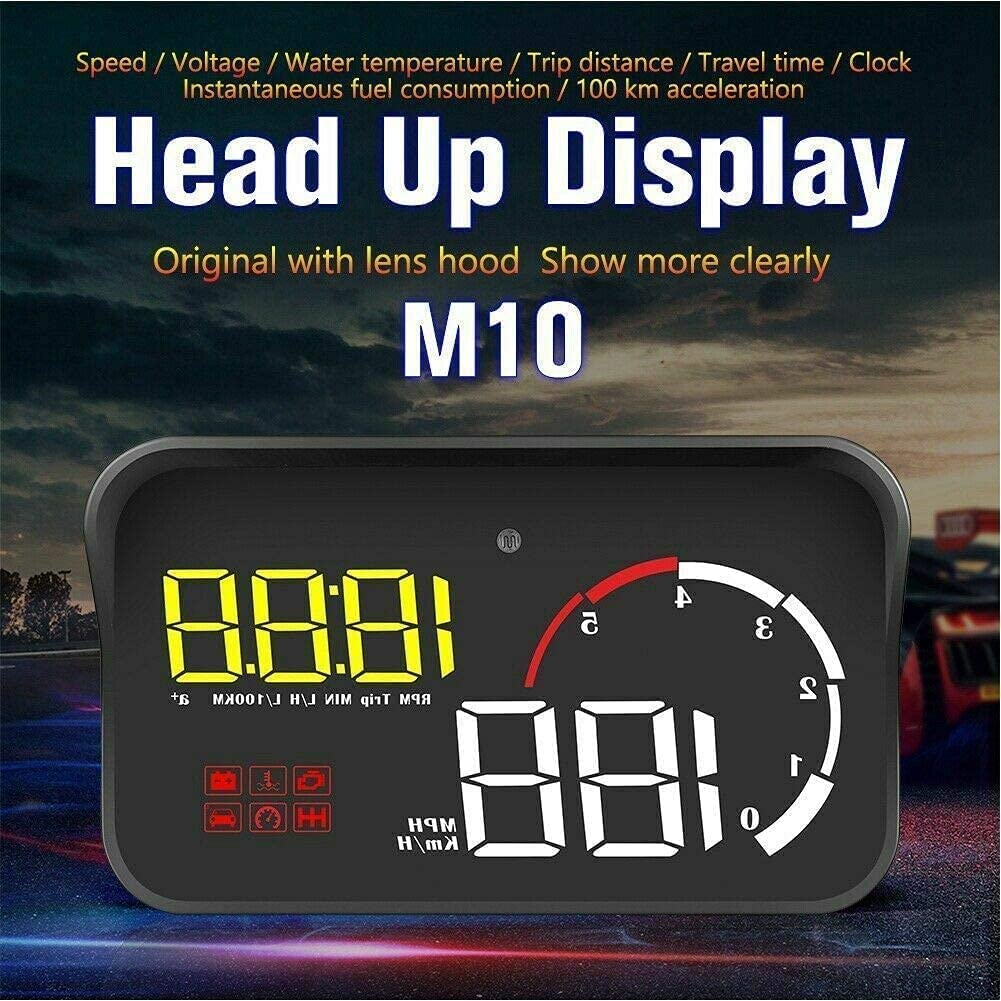 Display HUD per auto, tachimetro digitale del proiettore del display della testa alta dell'automobile con schermo di visualizzazione HD da 5,5 pollici