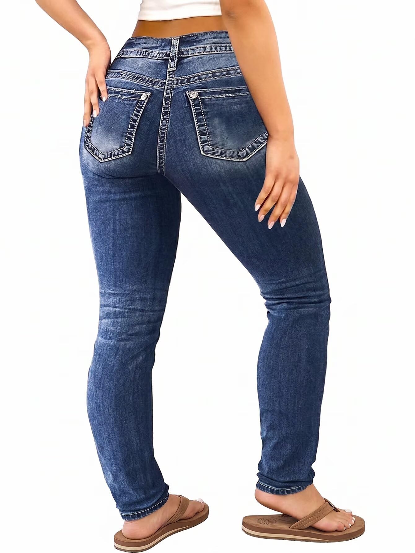Flamingals Butt Lifting Straight Leg Jeans