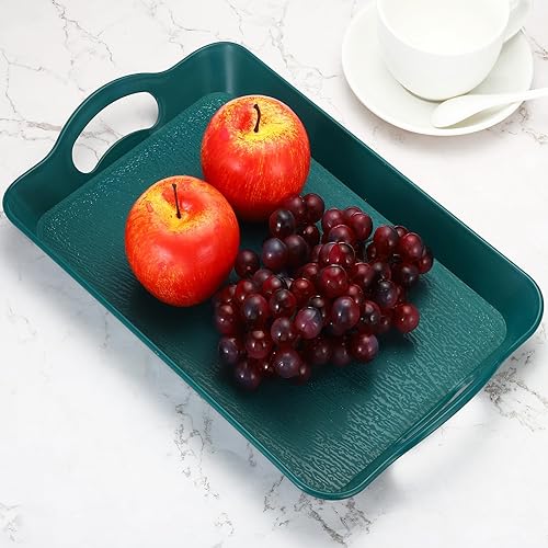 Miniatura 4 de PATIKIL Bandeja de plástico para servir restaurante de 16.5 x 11.4 pulgadas, 3 piezas rectangulares de comida rápida, bandeja multiusos para