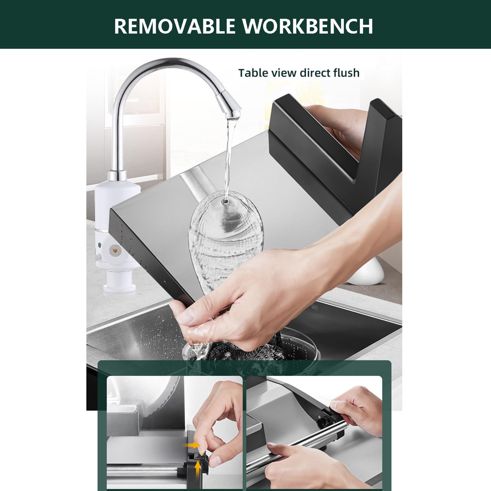 Affettatrice elettrica per Alimenti 200w Affettatrice per Carne | Affettatrice elettrica per Carne con coltelli Rimovibili e banco da Lavoro | Tritacarne Automatico per Mense, ristoran,