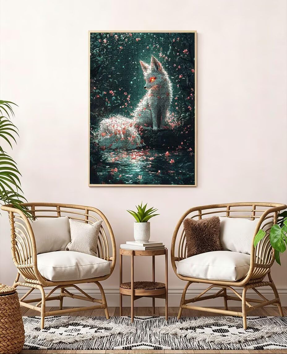 Puzzle 3000 elementów, las lis puzzle dla dorosłych 3000, niemożliwe klasyczne układanki, drewniane układanki, gra rodzinna, do gry edukacyjnej wyzwanie zabawki, dekoracja ścienna prezent BXHZW5-368