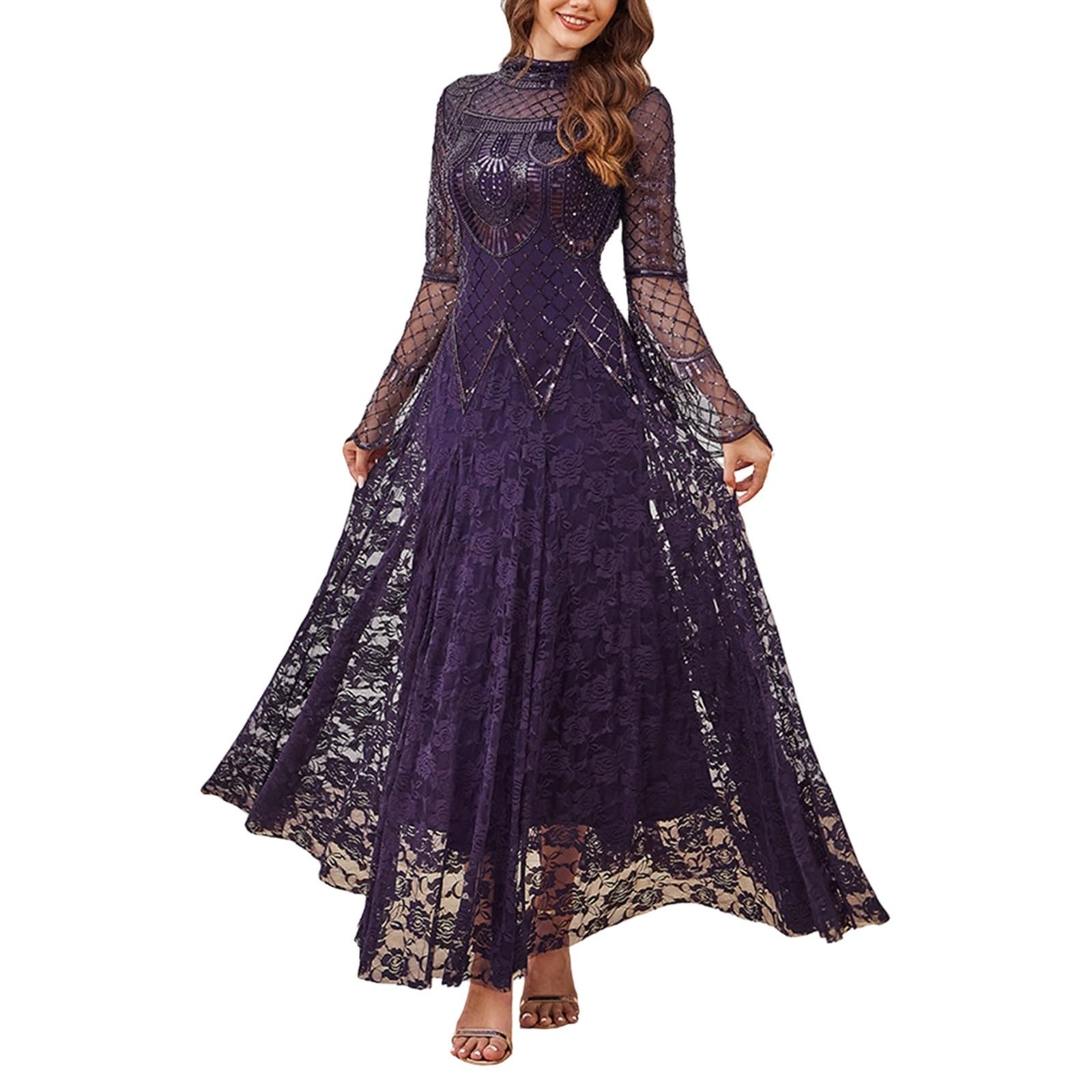 Vestidos De Fiesta Mujer Elegantes Ropa Boda Trajes Tallas Grandes Otoño Primavera Invierno Manga Larga Vestido Elegante Largos Nochevieja