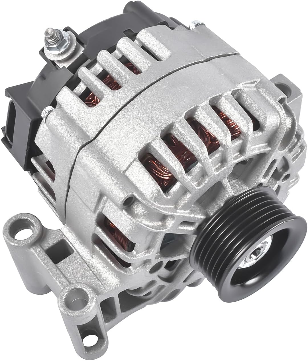 130A 12V Alternator Replacement for Hummer H3 2006 L4 3.5L CW 6-Groove Pulley 15104219A 15826975 11147
