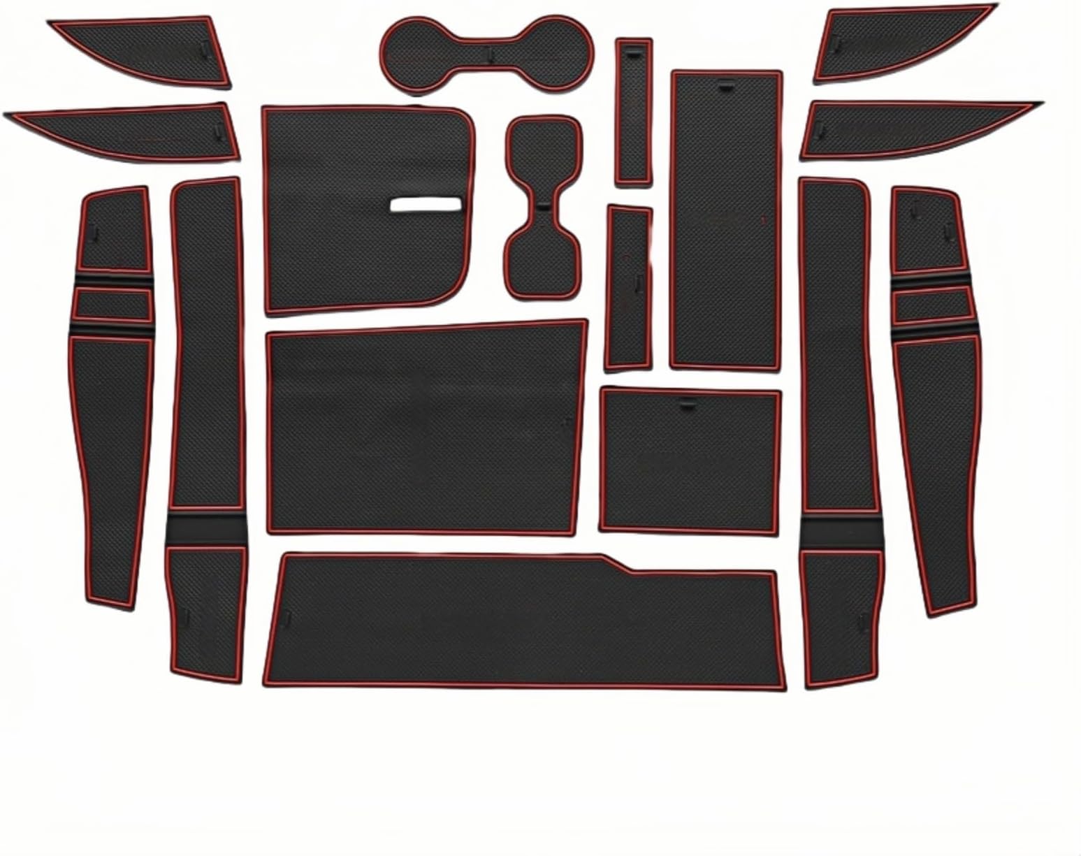 Car Gate Slot Mats for Buick Lacrosse 2023, Interior Trim Door Slot Pads Waterproof Interior Mats Center Console Liners Accessories,Red