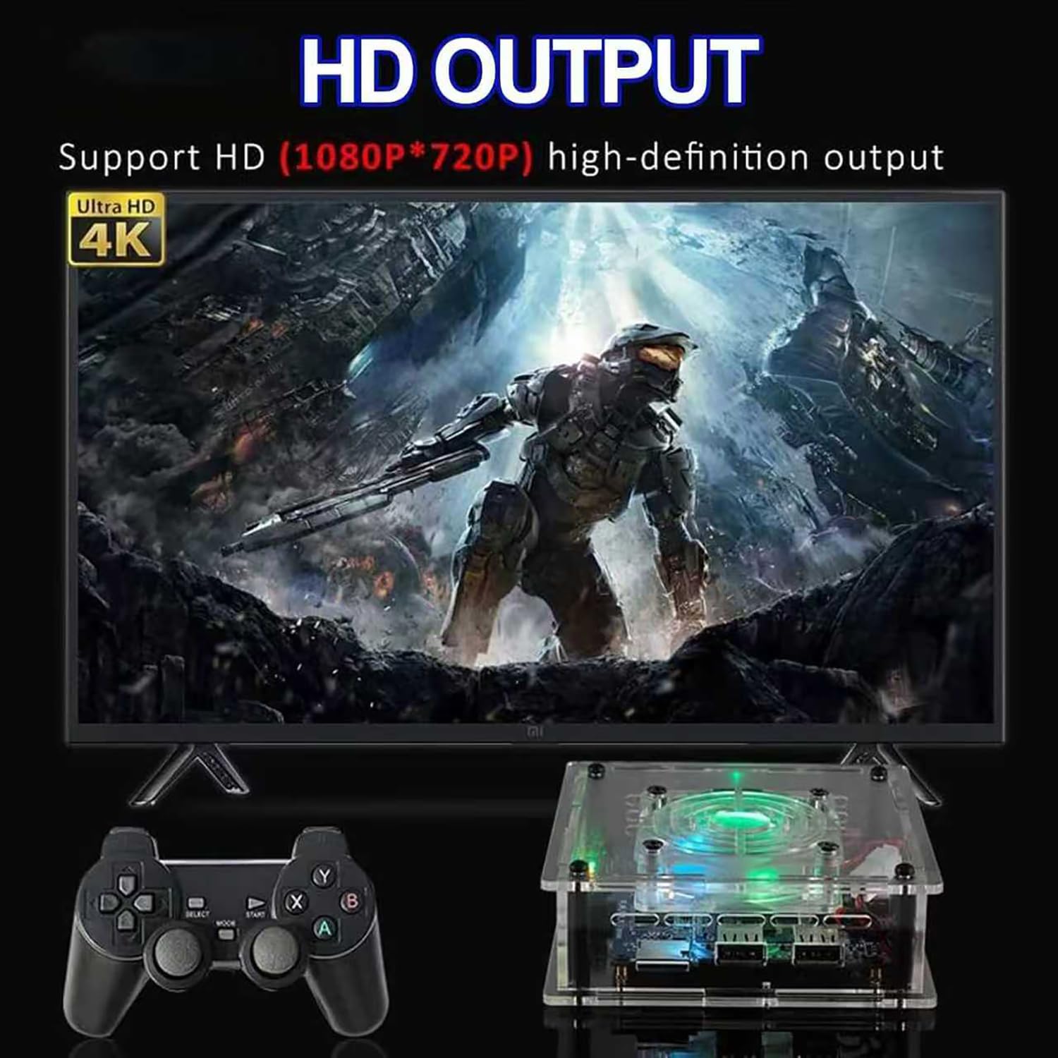 Super Console, Console Per Giochi Retrò, 256 GB Integrati Con Oltre 50.000 Giochi E 2 Controller Wireless, Console Mini Classica, Compatibile Con PS1/PSP/MAME, Idea Regalo Di Compleanno Per Adulti