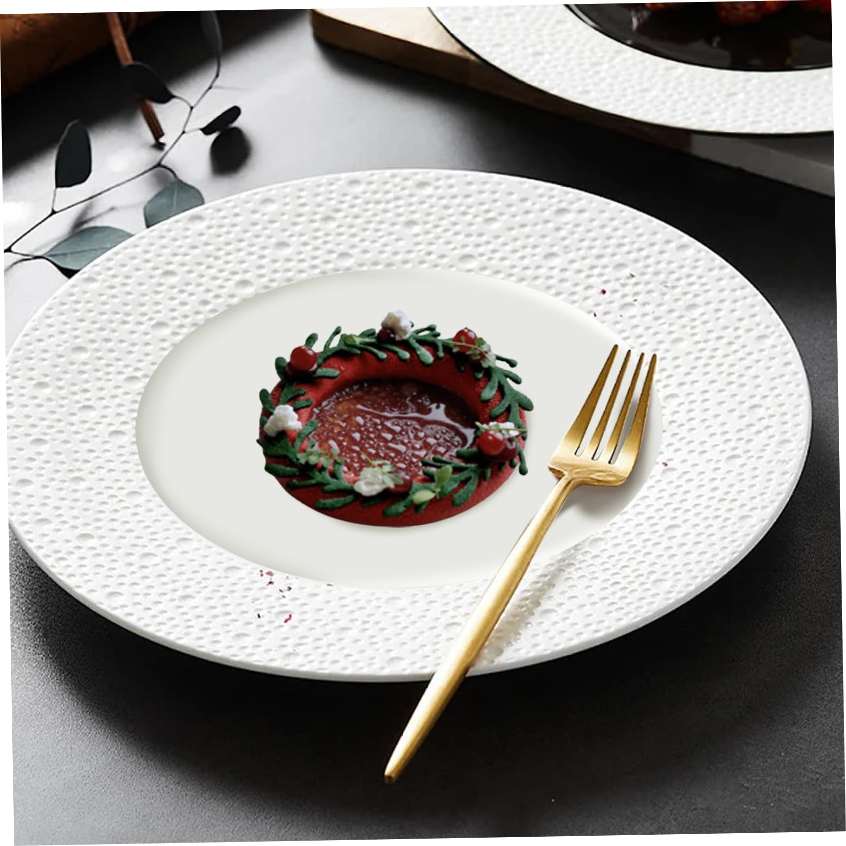 Kant Siliconen Mal 4 Holte Blad Vorm Tuille Mallen DIY Anti-Stick Kant Mold Flexibele Food Grade Herbruikbare Hittebestendige Siliconen Mallen voor Fondant Chocolade, Chocolade Mallen Silicone, Tuille