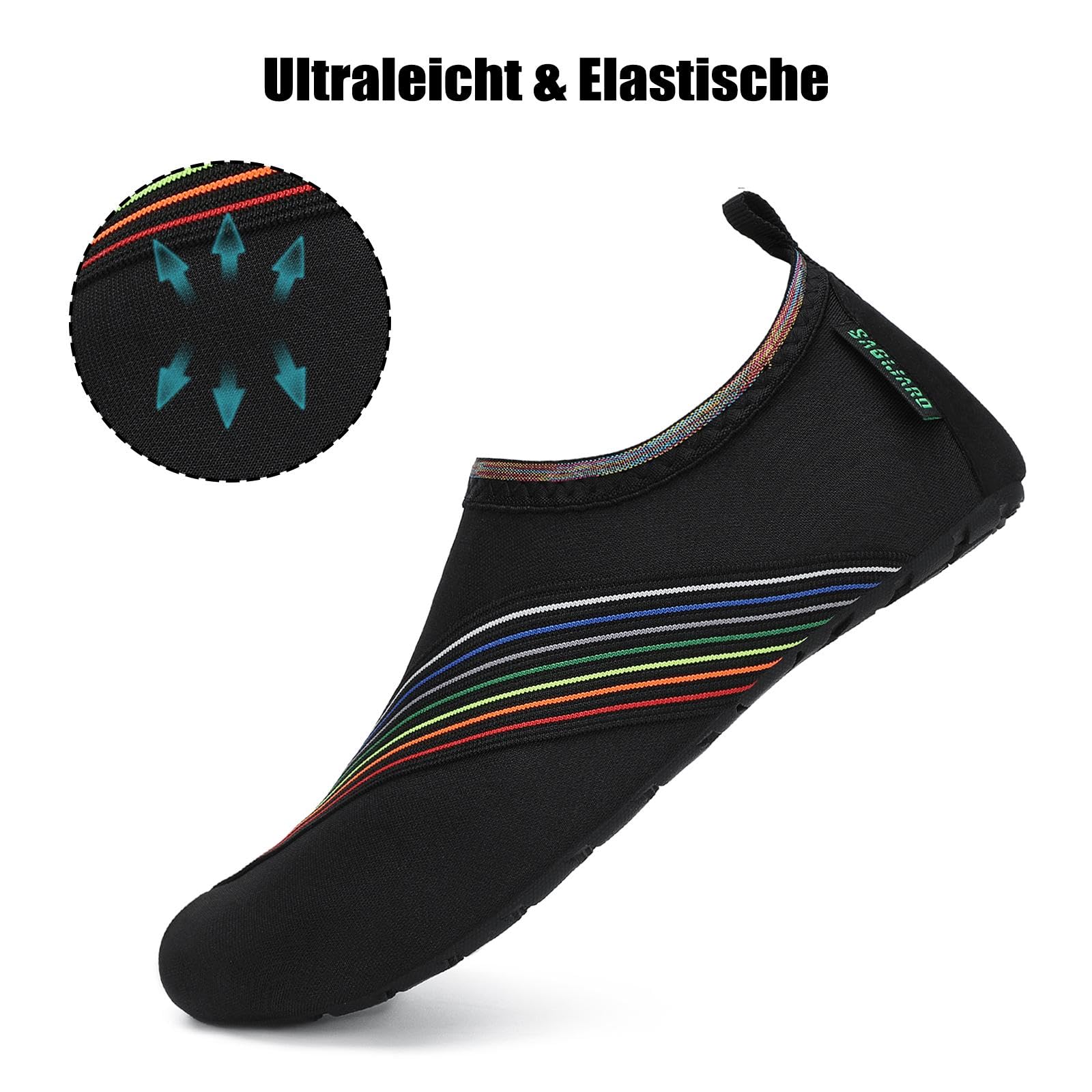 SAGUARO Scarpe da Scoglio Uomo Donna Scarpette Scoglio Leggere Scarpe Mare Asciugatura Rapida Scarpette Mare Scarpe Spiaggia Antiscivolo Scarpe per Acqua Immersione Surf, Gr.36-47 EU