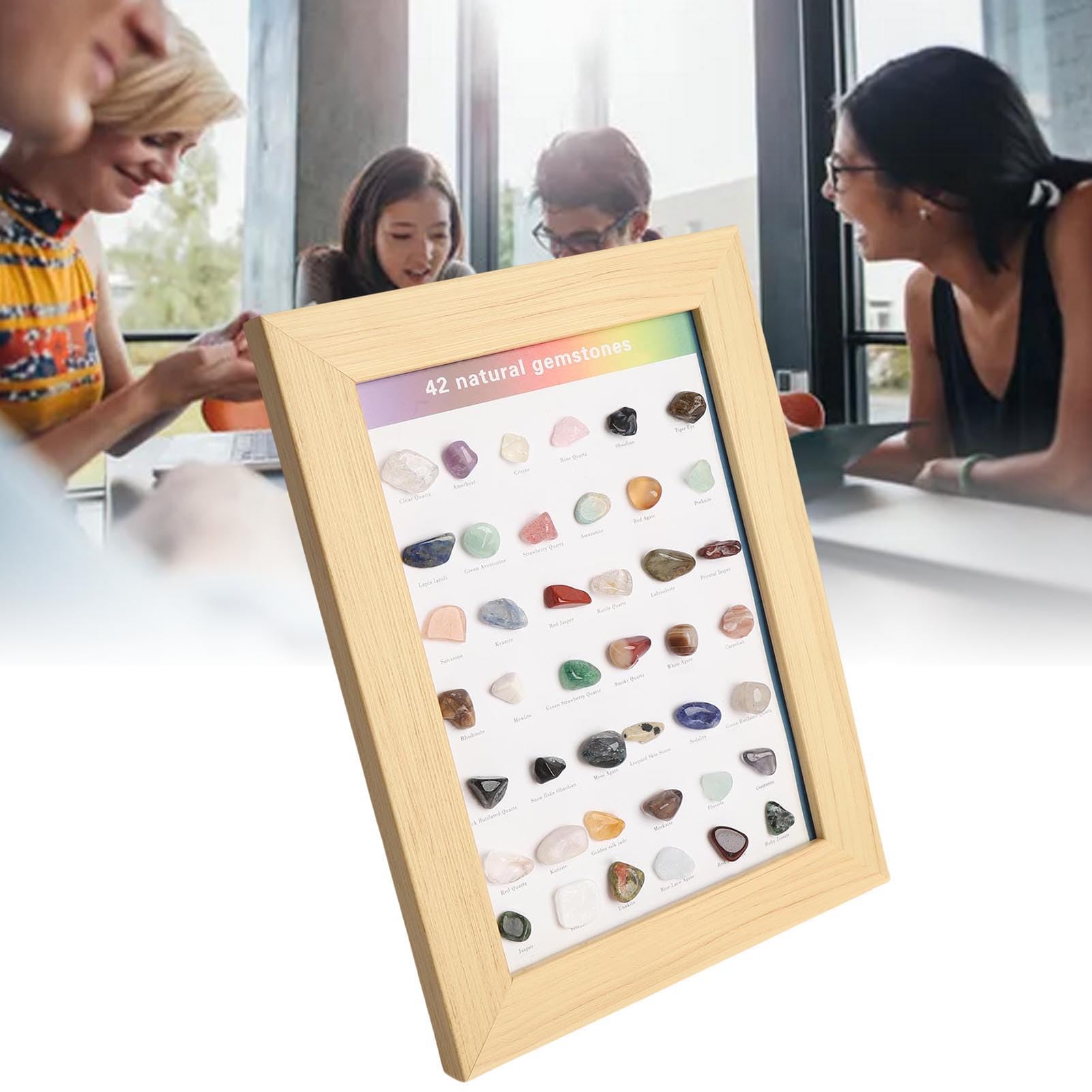 RIZGHWOY Kids Rock Collection Kit 42 Types Gemstones and Crystals Set for Geology Science Education for Beginners Rock Collectors - Image 2