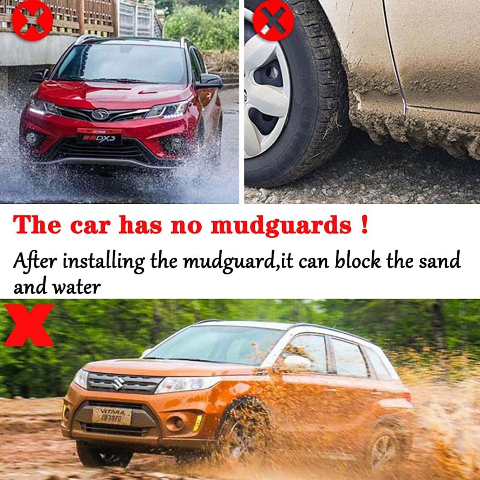 Auto Flap Paraspruzzi per Toyota Land Cruiser Prado LC90 FZJ90 1997~2002,Anteriore Posteriore Ruota Protettori Impermeabile Paraschizzi Guardie Accessori.