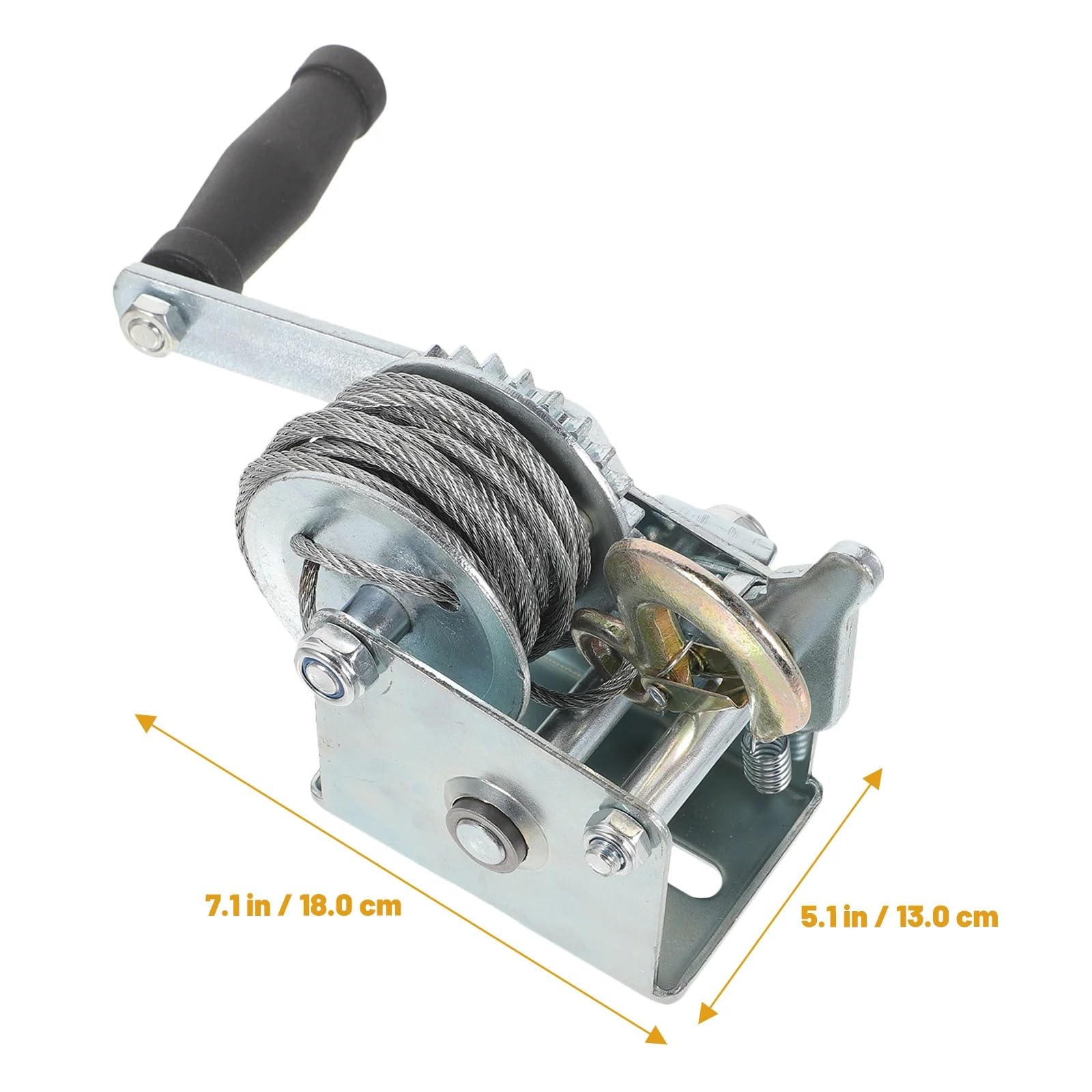 Argano manuale da 544,3 kg – Sollevatore manuale per trazione e sollevamento – sistema di avvolgimento resistente con specifiche complete – ideale per operazioni su barche, ATV e rimorchi
