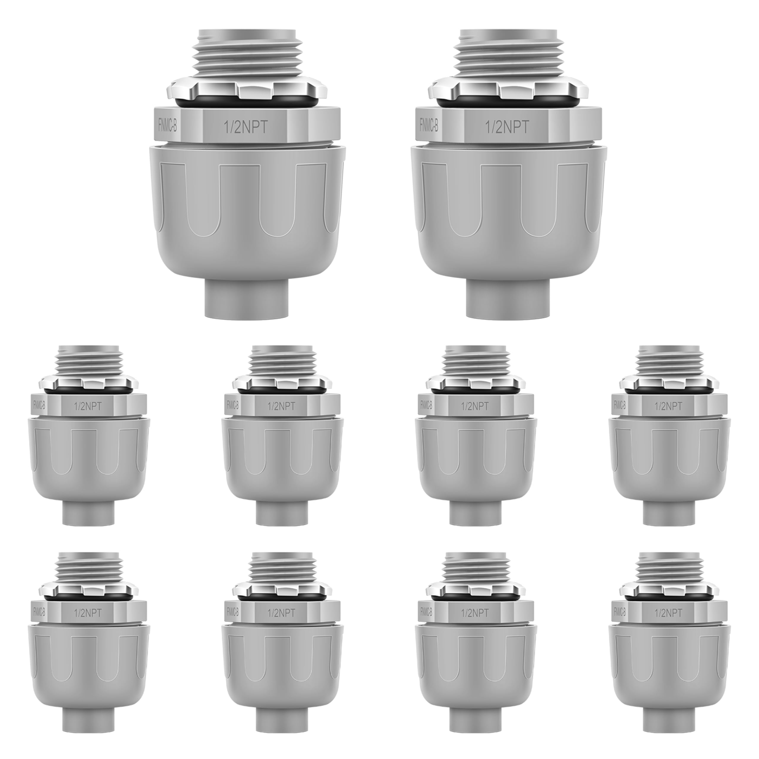 10 szt. 1/5.1 cm szczelne złącze NPT niemetaliczne do elektrycznych elastycznych przewodów z PCW - solidna, szybka instalacja, lista UL dla domowych rur zewnętrznych narzędzi