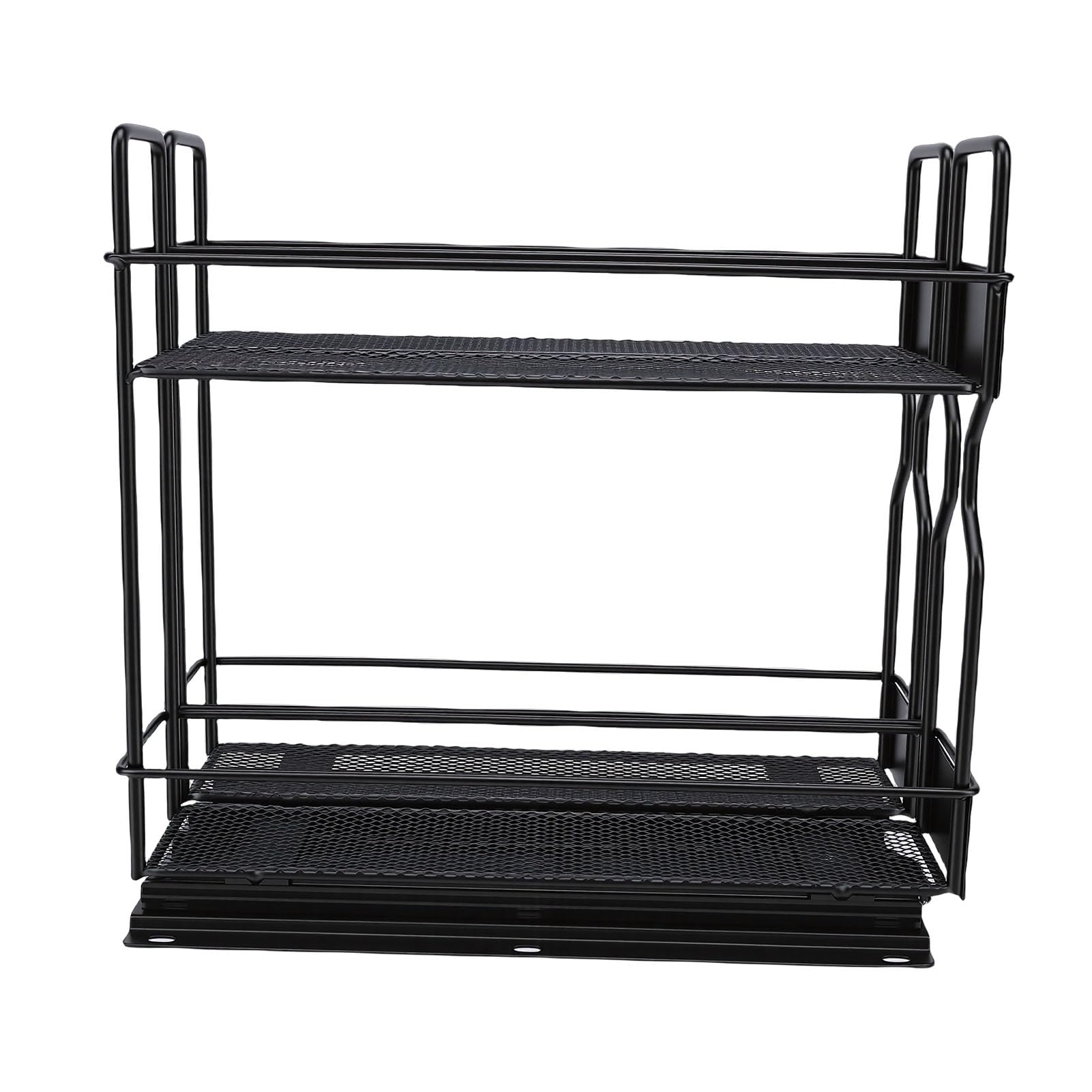 Rengue Organizador Deslizante para Condimentos, Almacenamiento de Condimentos Ajustable de Hierro, 10 X 10,6 X 5,1 Pulgadas para Uso en Despensa de Cocina