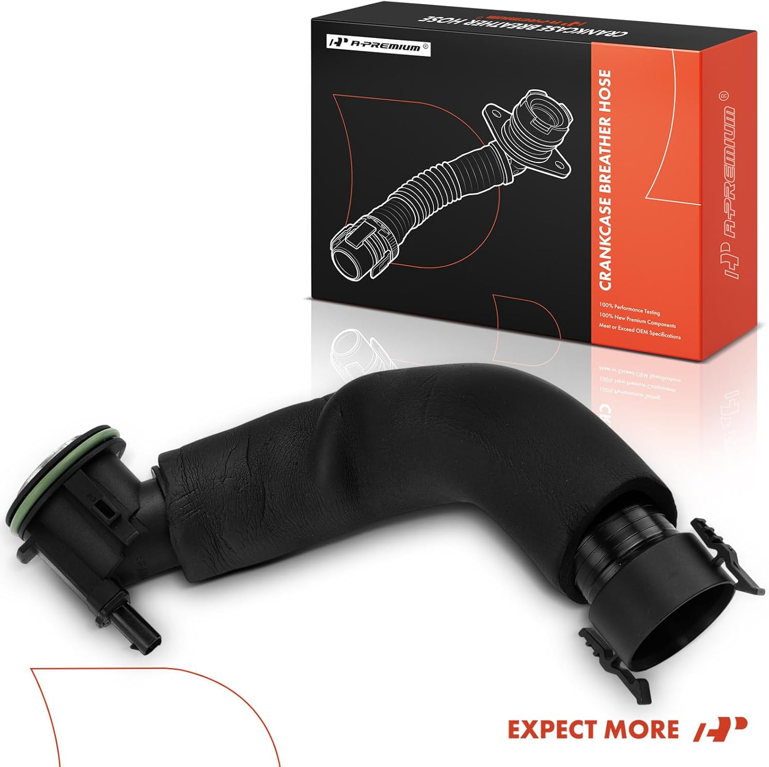 A-Premium Engine Crankcase Breather Hose Compatible with BMW X1, X3, X4, X5, 228i, 228i xDrive, 320i, 320i xDrive, 328i, 328i GT xDrive, 428i, 528i, 528i xDrive, Z4, 2012-2018, Replace 11127588417