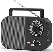 Portable Radio,AM,FM,SW,FM Portable Radio with Power Supply and Battery, Built-in Speaker and Headphone Jack, Suitable for Home/Outdoor/Camping/Emergency Use (Black)